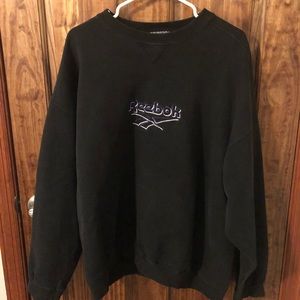 Vintage Reebok Black Big Logo Crewneck